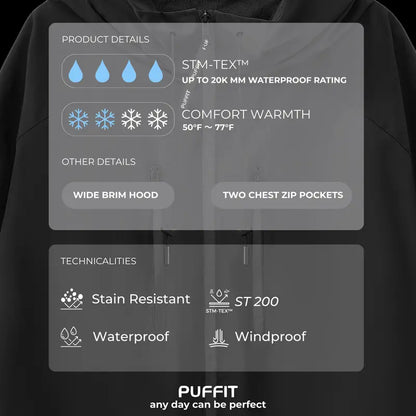 One Size Short Oversized Rain Jacket